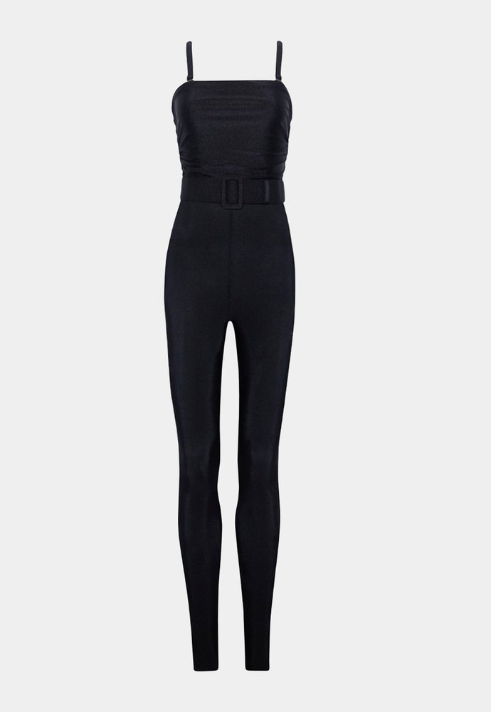 Macacão Lycra Bardot Preto da Forlegs vista de frente